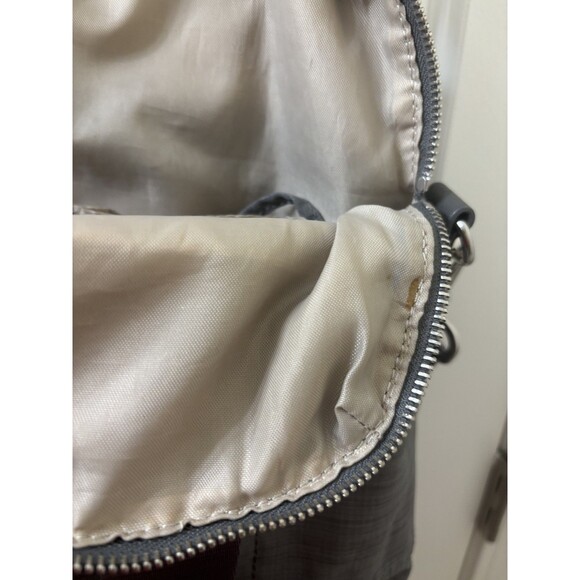 Kipling Rare GRAY Nylon BIG Pocket FRONT Large Weekend Travel Tote Bag - Picture 11 of 12